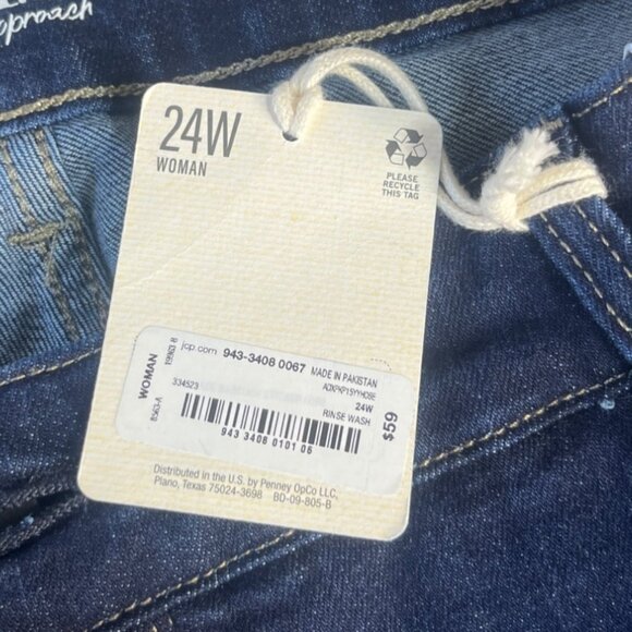 A.n.a Womens Mid-Rise Skinny Jeans Size 24W Dark Blue New Denim - Picture 10 of 12